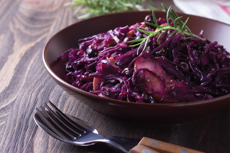 Braised Red Cabbage and Apple