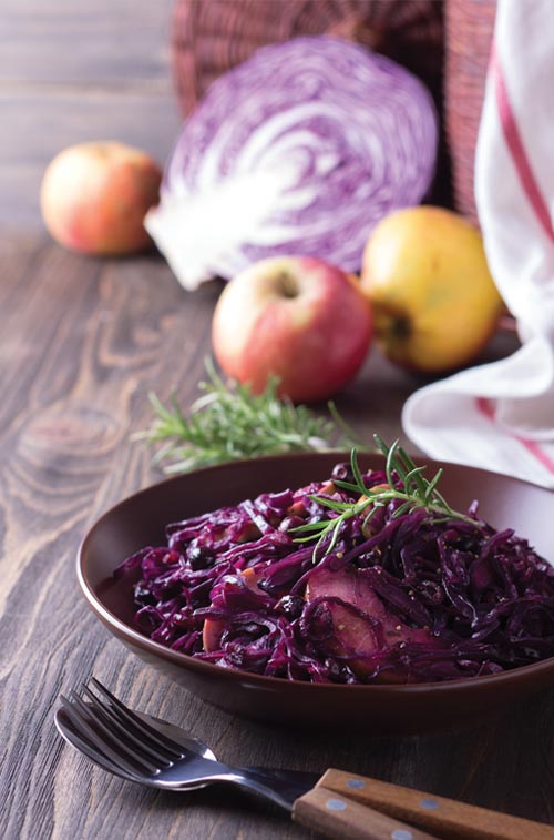 Braised Red Cabbage and Apple